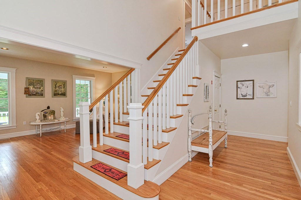 40 Brooks Station Road Princeton, MA 01541 - Photo 4 of 42 a view of entryway with wooden floor and stairs