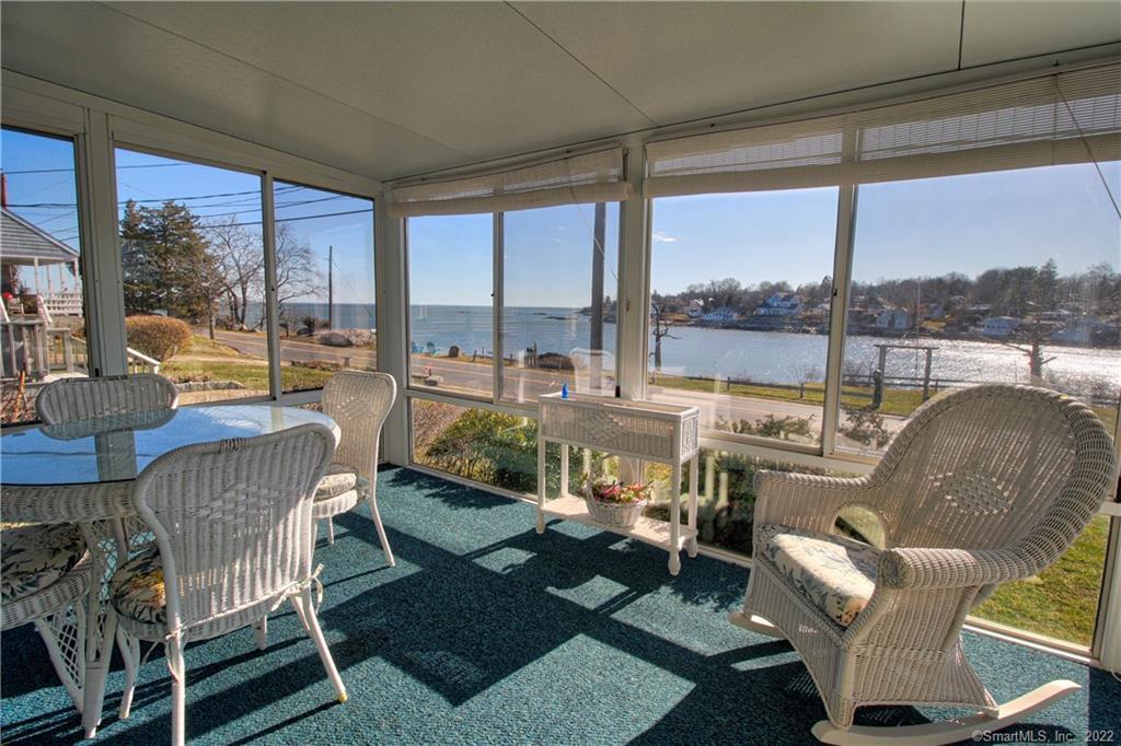 644 Mulberry Point Road Guilford, CT 06437 - Photo 1 of 1 Enclosed porch from the interior, excellent entertaining space