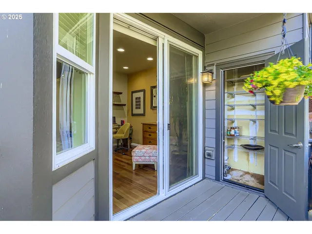 a view interior of the house and front door