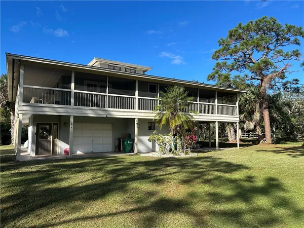 a view of a house with a patio