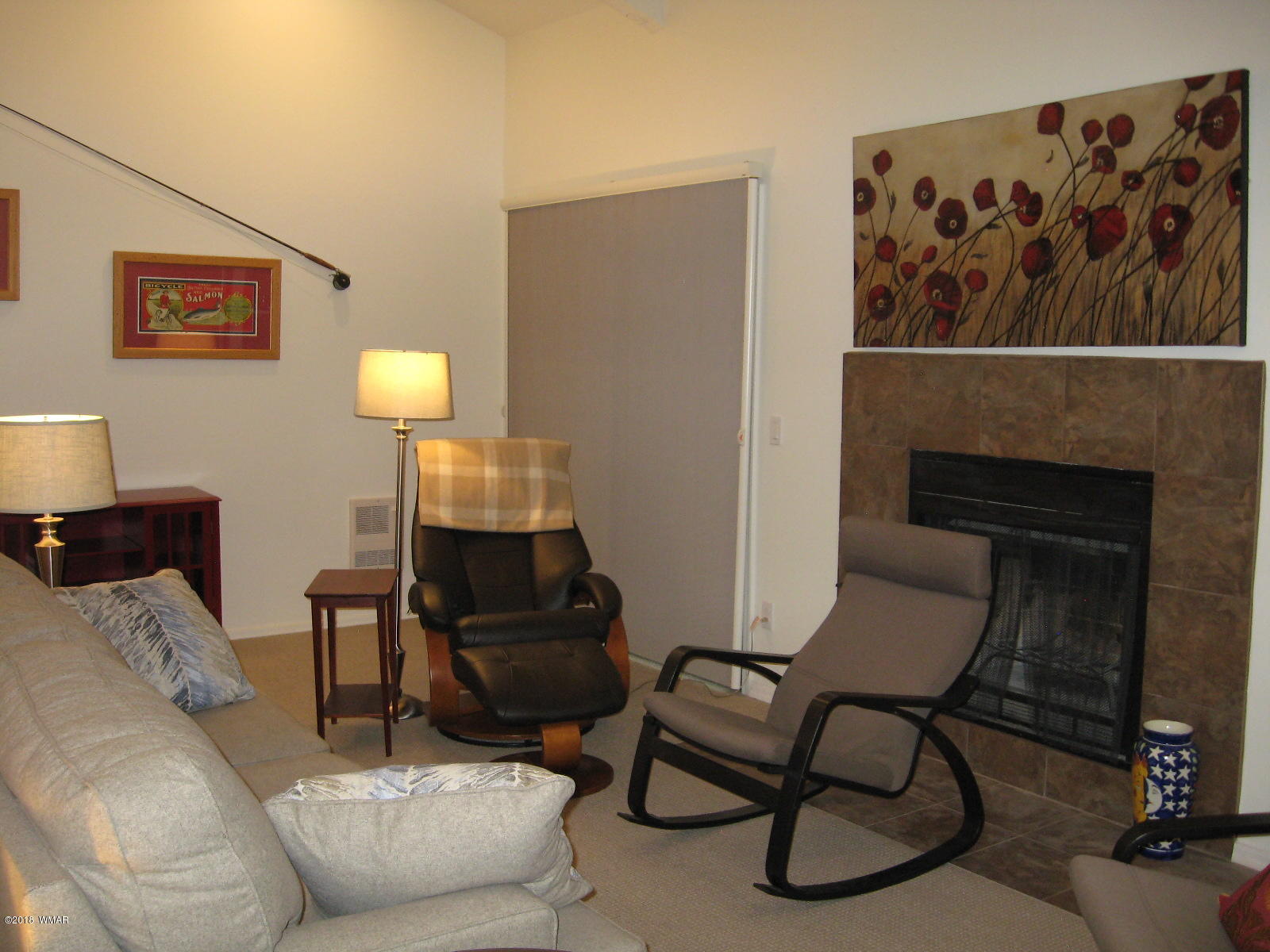 4639 Buck Springs Road Pinetop, AZ 85935 - Photo 6 of 19 a living room with furniture and a fireplace