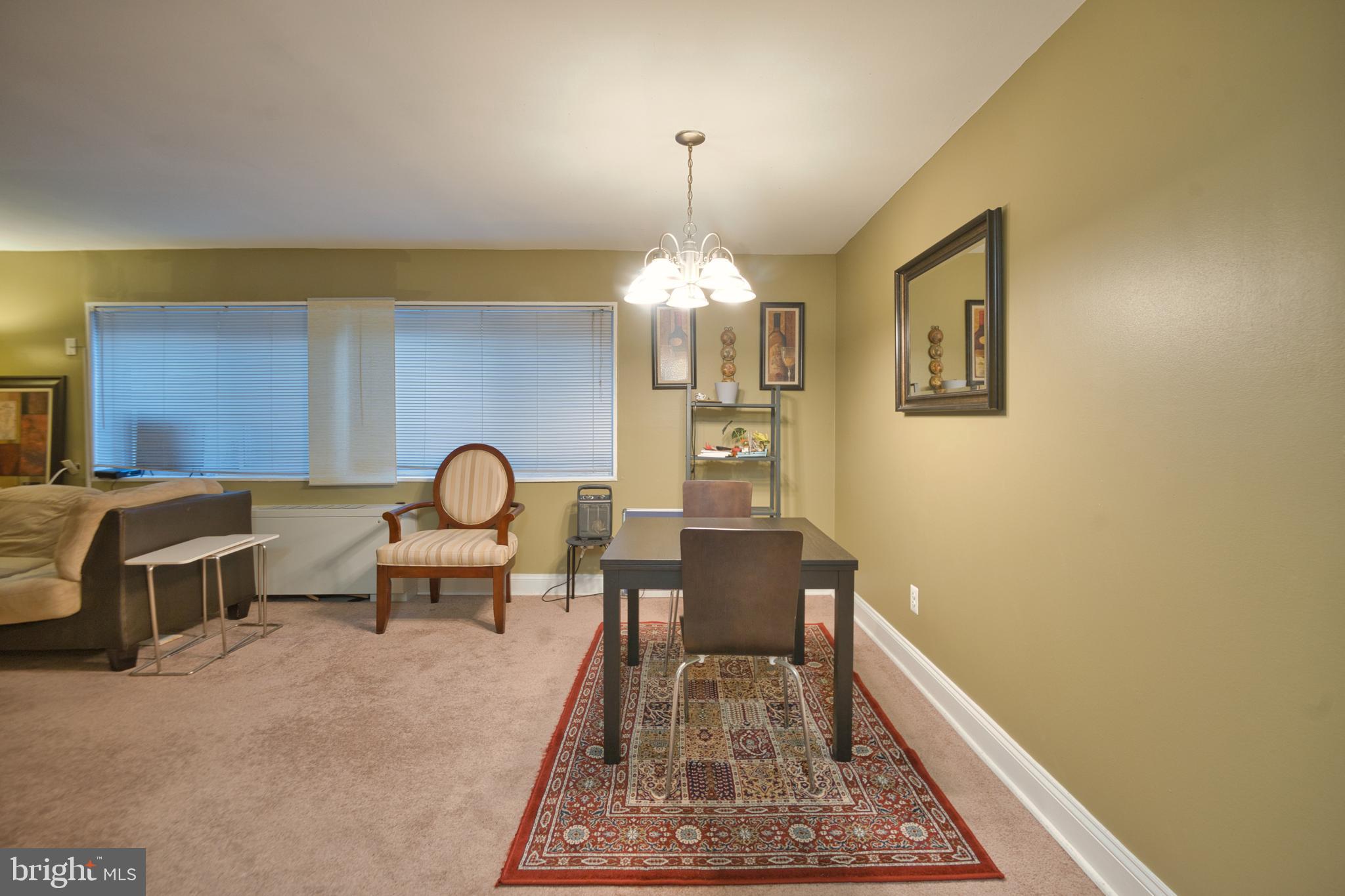 1005 Chillum Road, Unit 117 Hyattsville, MD 20782 - Photo 11 of 16 a living room with furniture and a chandelier