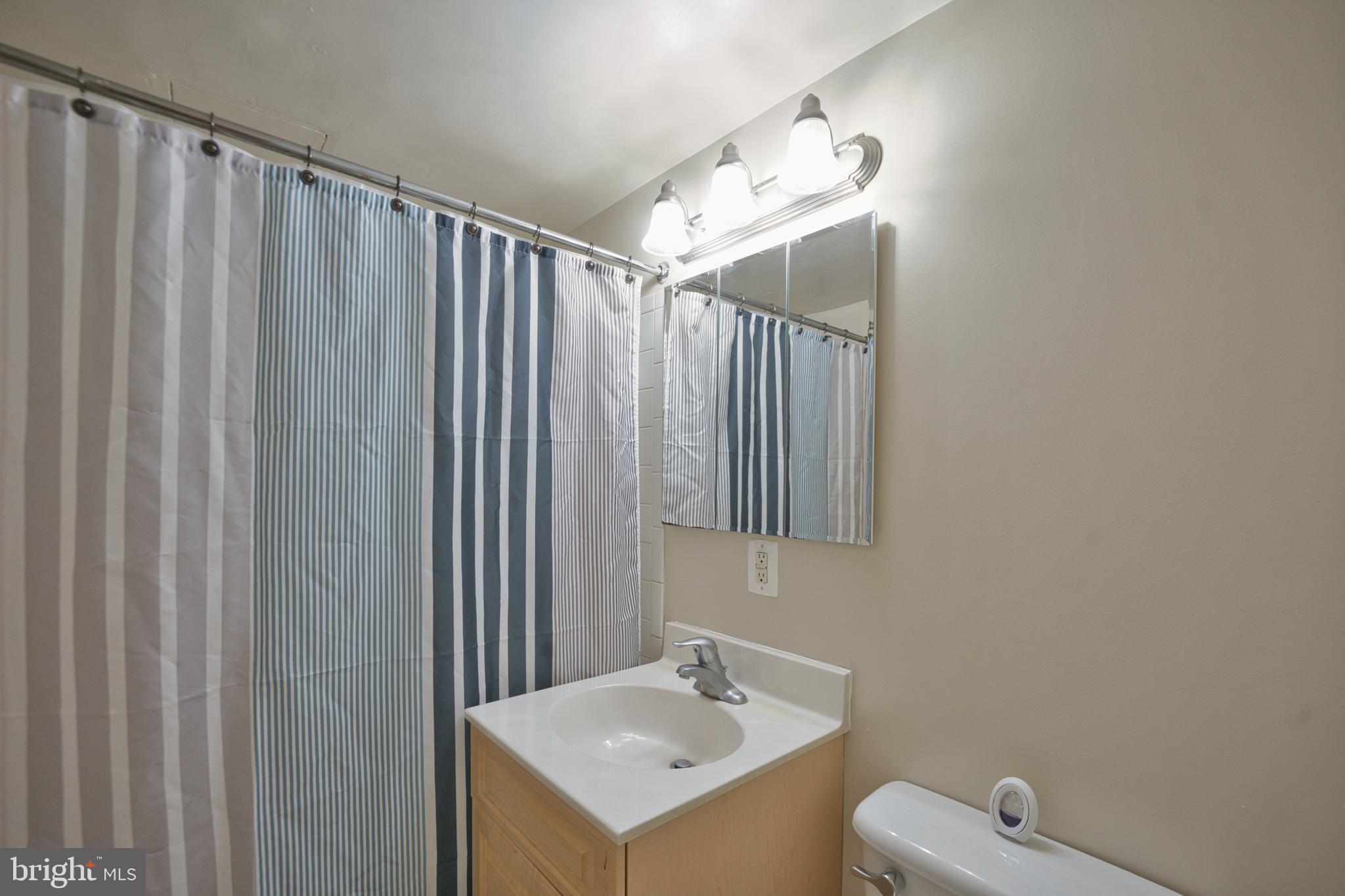 1005 Chillum Road, Unit 117 Hyattsville, MD 20782 - Photo 14 of 16 a bathroom with a sink a toilet and mirror