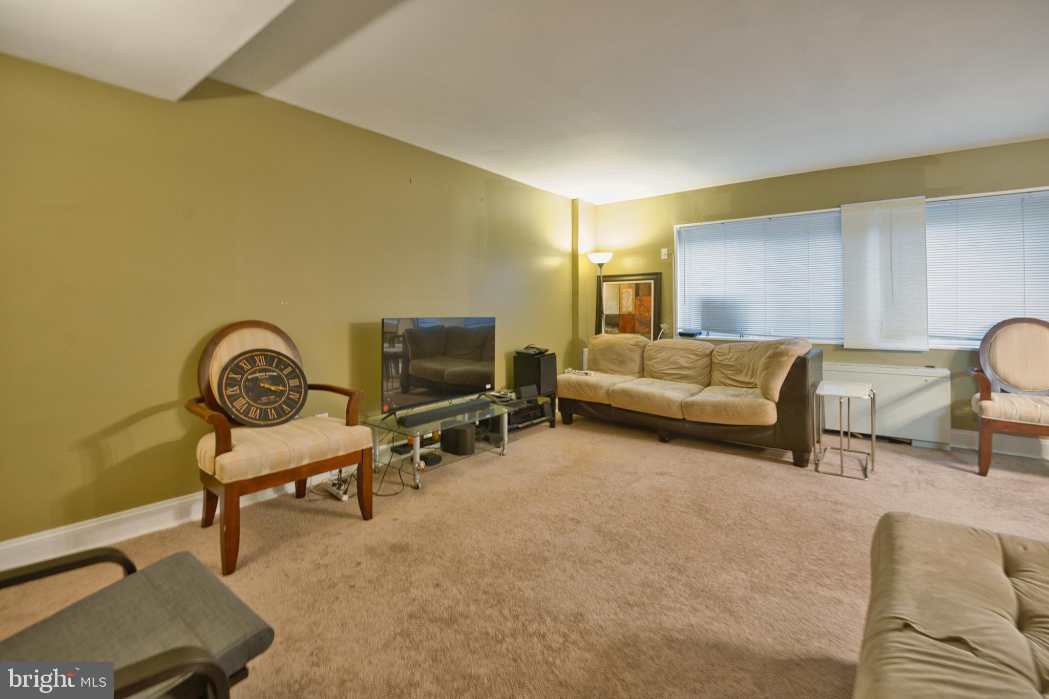1005 Chillum Road, Unit 117 Hyattsville, MD 20782 - Photo 4 of 16 a living room with furniture a couch and a flat screen tv