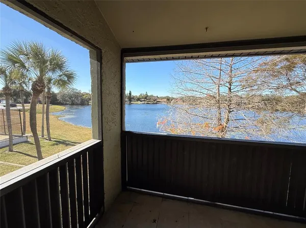a view of a glass door