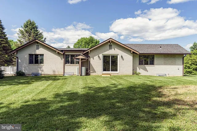 a view of house with backyard