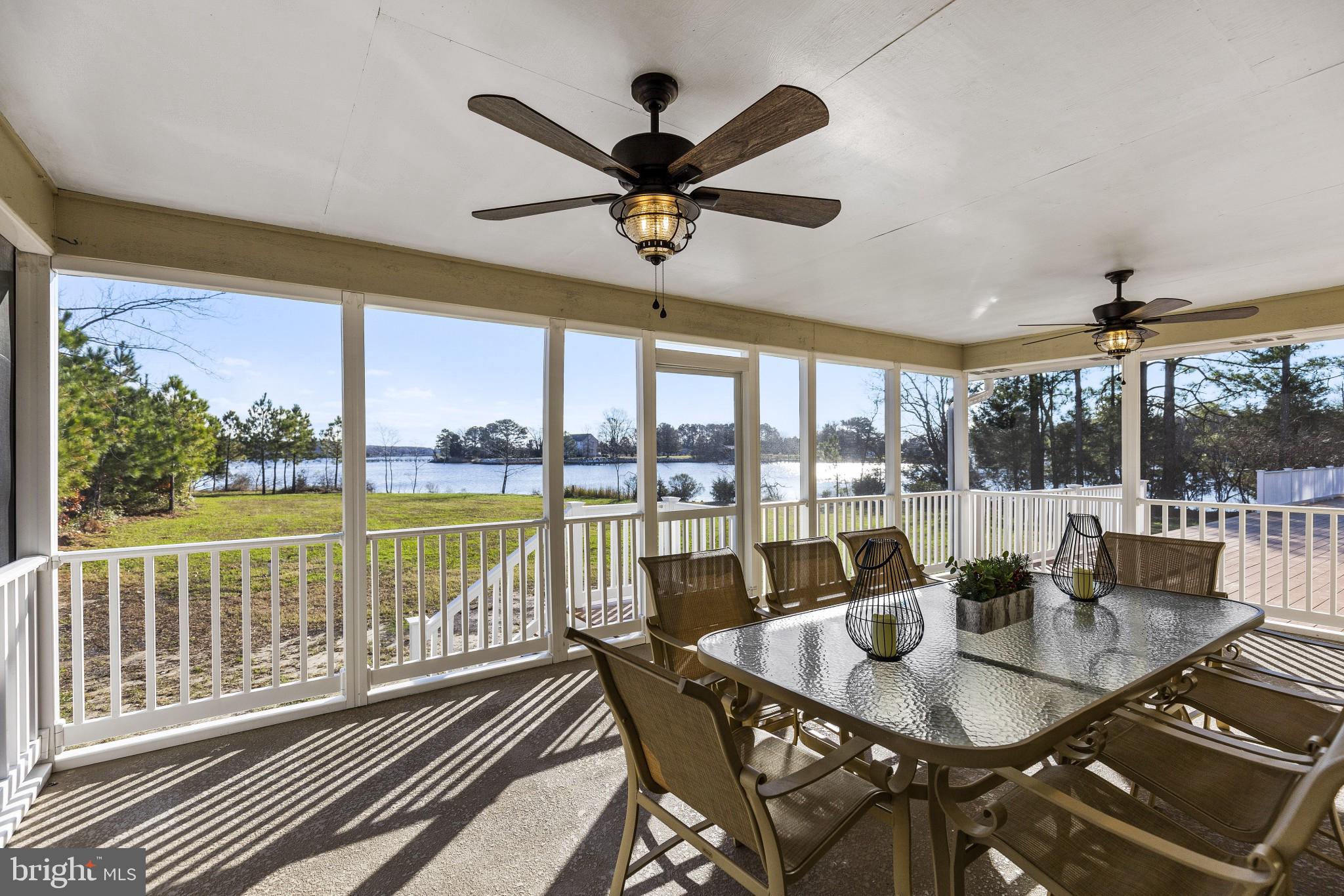 49636 Will's Road Dameron, MD 20628 - Photo 17 of 39 Screened in porch on concrete slab w/creek views