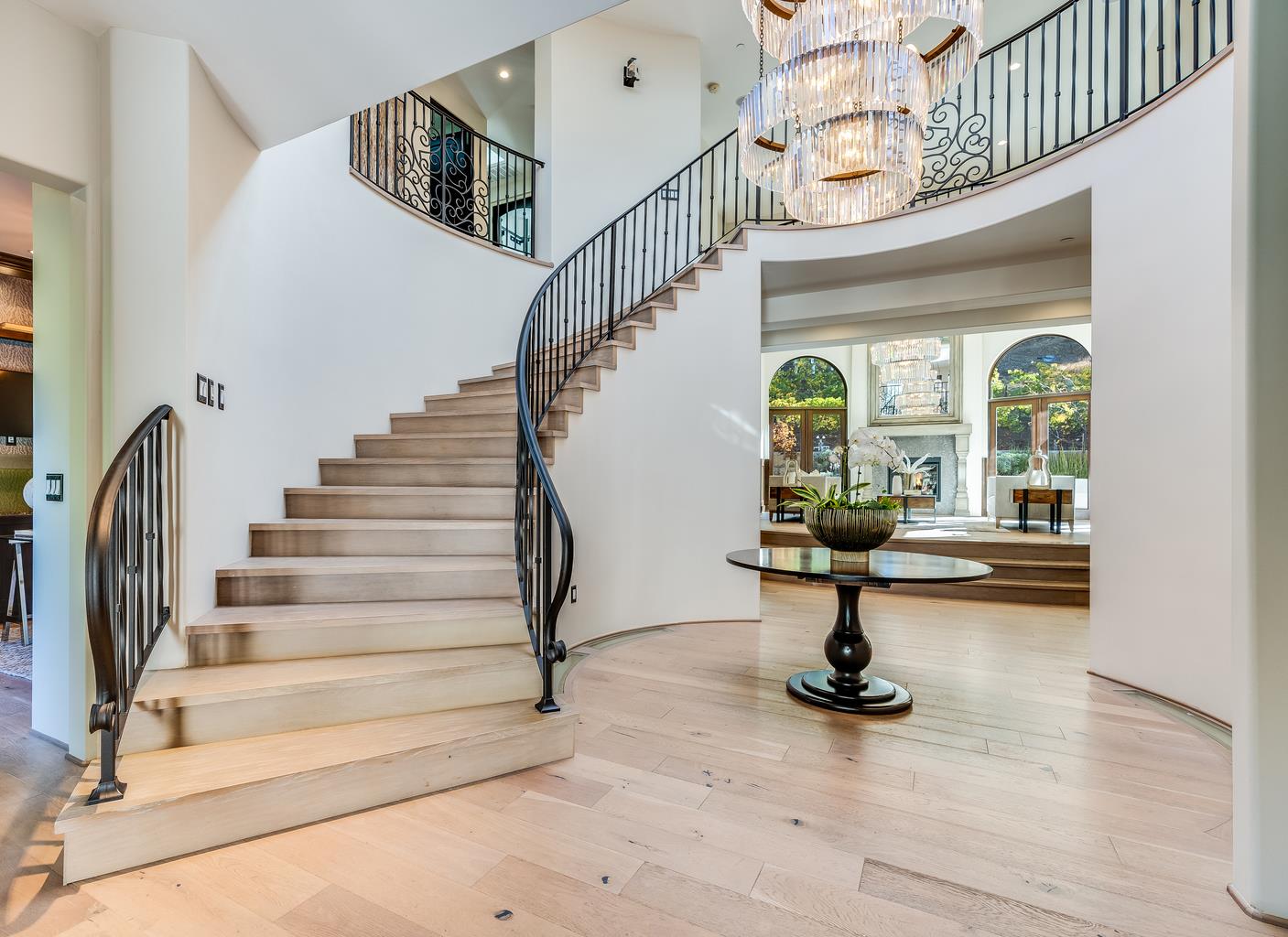 13740 Pierce Road Saratoga, CA 95070 - Photo 67 of 100 a view of staircase with wooden floor and a rug