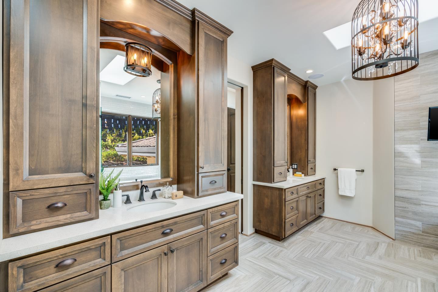 13740 Pierce Road Saratoga, CA 95070 - Photo 69 of 100 a spacious bathroom with a double vanity sink mirror and double