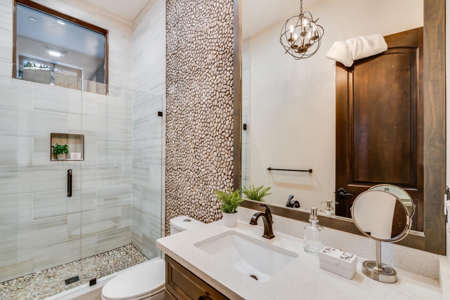 13740 Pierce Road Saratoga, CA 95070 - Photo 99 of 100 a bathroom with a sink a toilet and shower