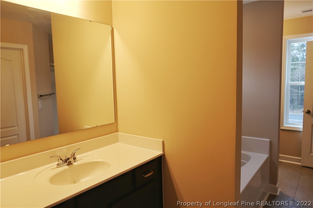 903 Montrose Road Raeford, NC 28376 - Photo 13 of 17 a bathroom with a sink and a mirror