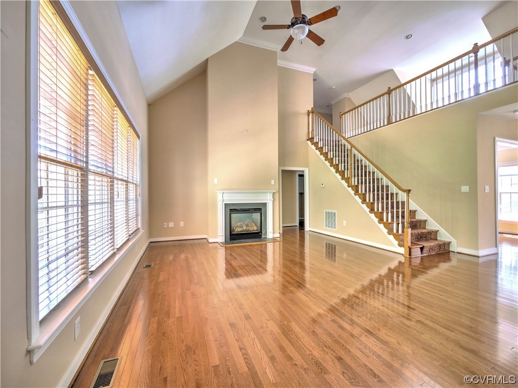 1024 Kingham Drive Midlothian, VA 23114 - Photo 12 of 41 a view of an entryway with wooden floor stairs