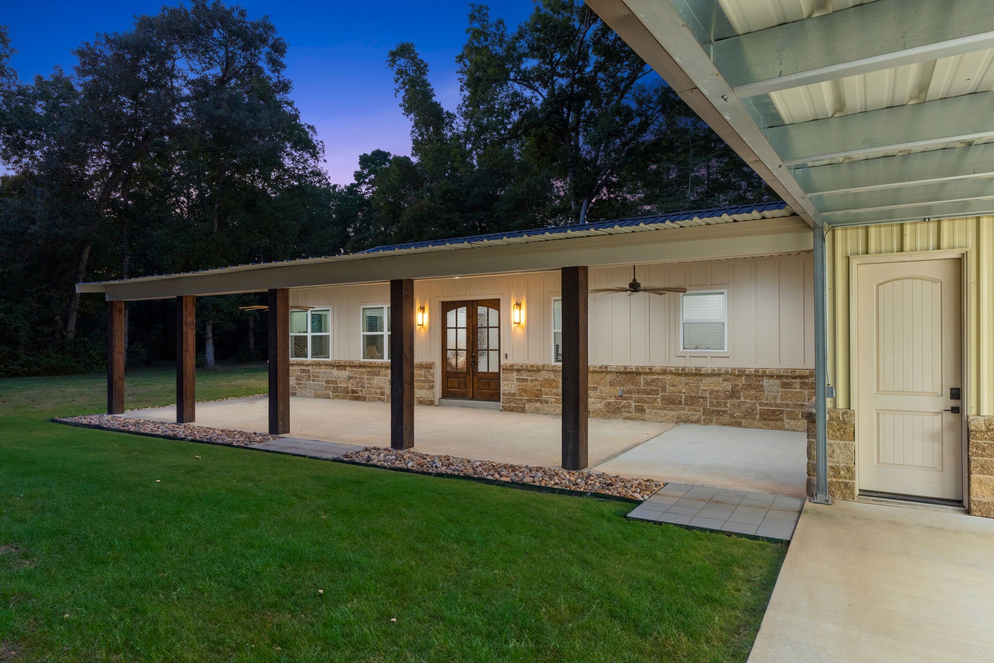 6970 Longmire Road Conroe, TX 77304 - Photo 13 of 48 a view of a house with backyard and garden