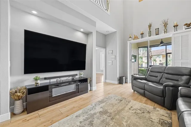 a view of staircase with lots of frames and stairs