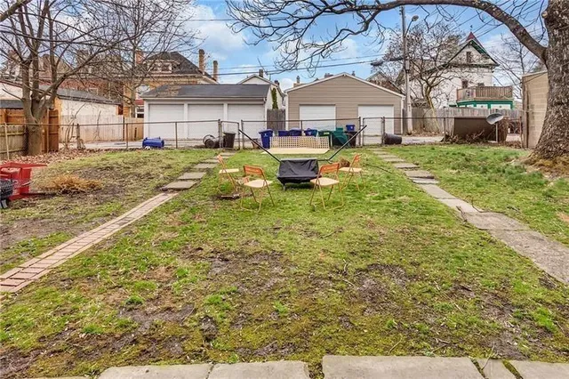 a house view with a garden space