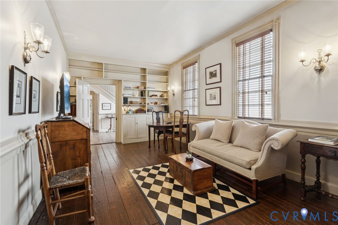 1685 Sweet Hall Road West Point, VA 23181 - Photo 21 of 47 The den with custom bookshelves and a wood burning