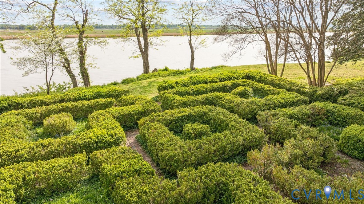 1685 Sweet Hall Road West Point, VA 23181 - Photo 6 of 47 Bowwood maze with brick paths. Views looking South