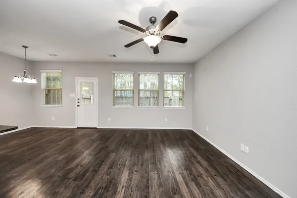 a view of livingroom with hardwood floor and window