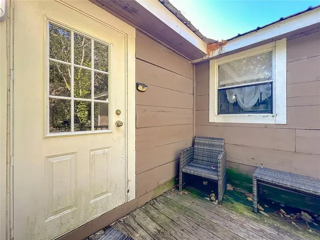 a outdoor space with furniture