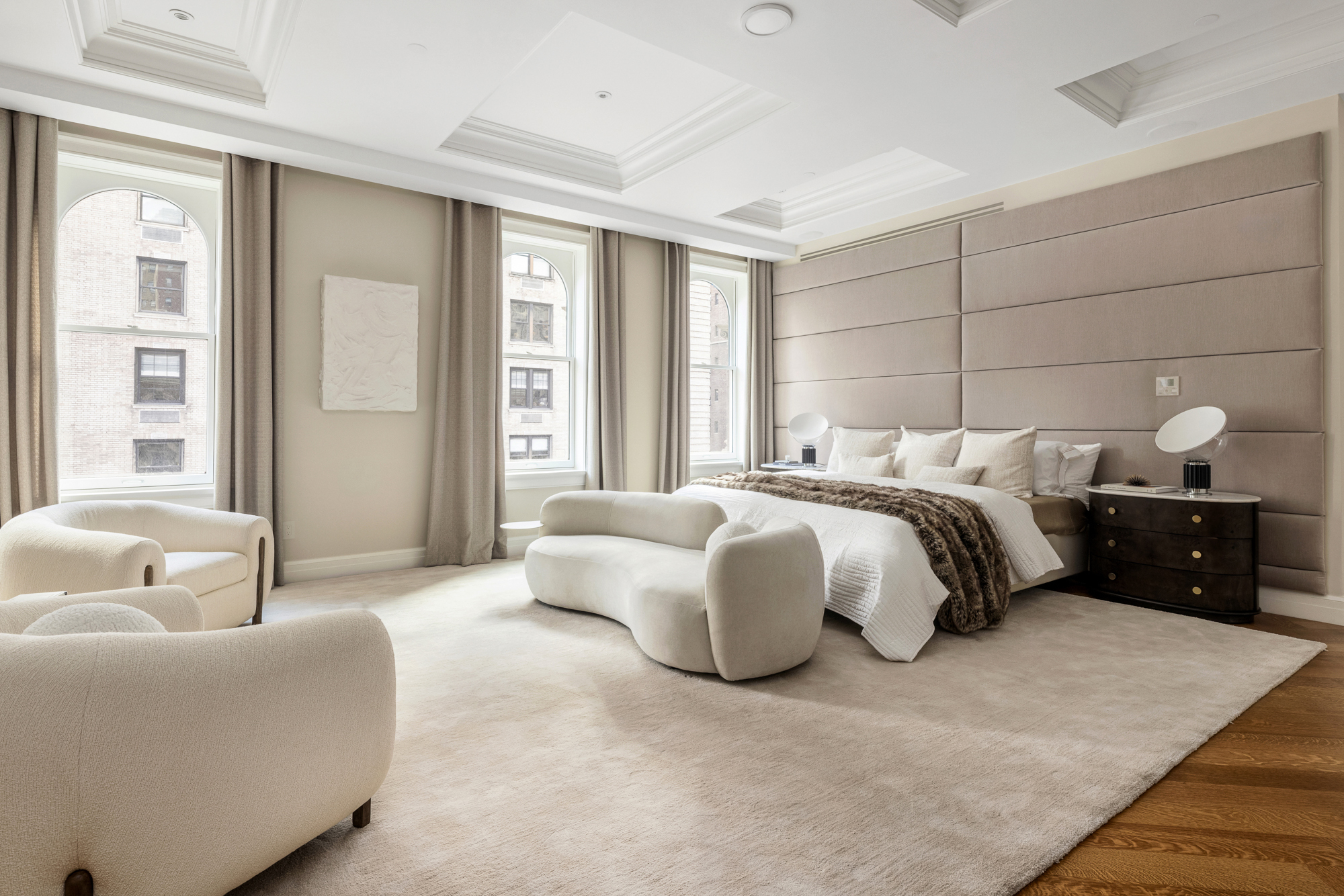 133 East 73rd Street, Unit PH Manhattan, NY 10021 - Photo 12 of 37 a bedroom with a bed and a couch