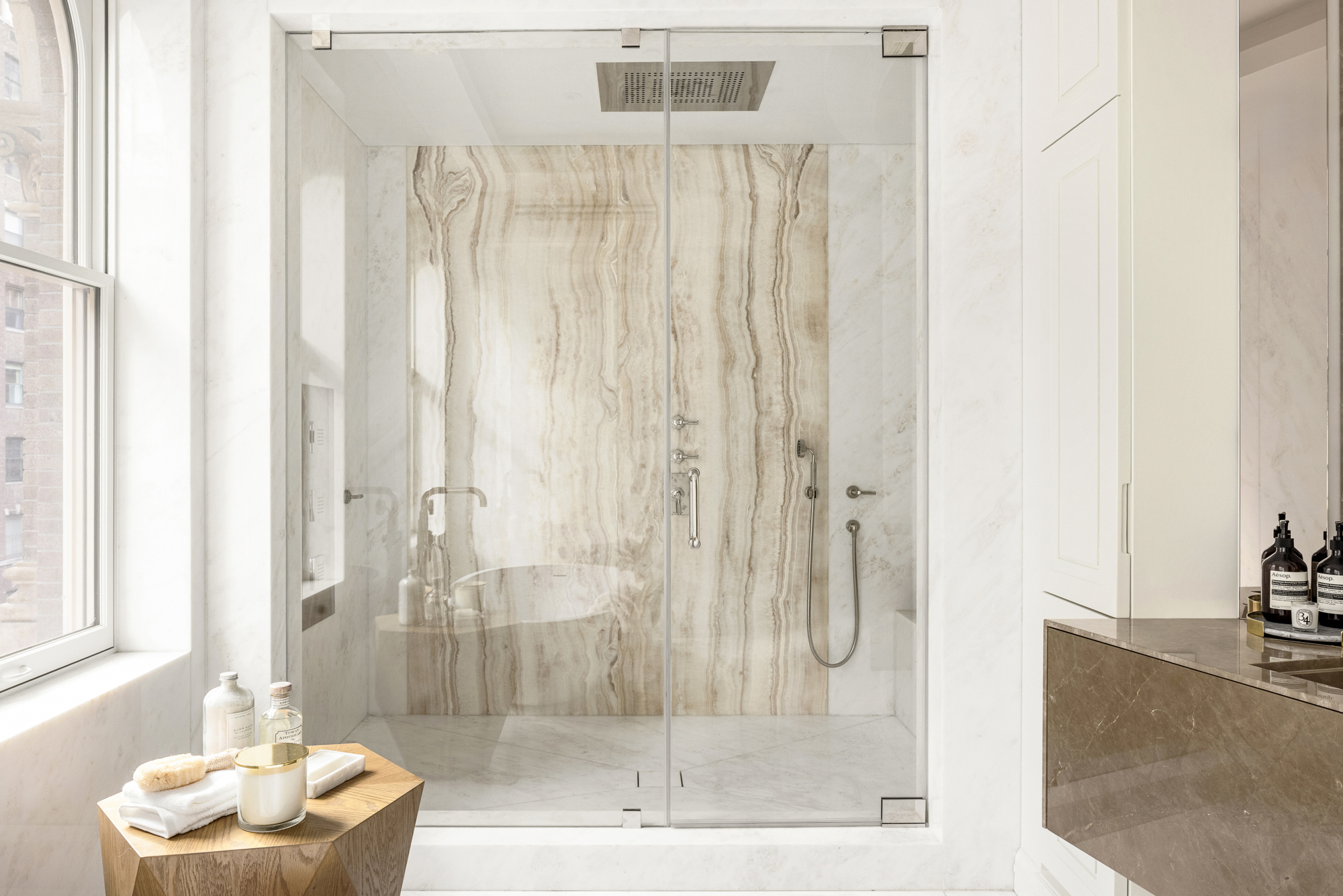 133 East 73rd Street, Unit PH Manhattan, NY 10021 - Photo 15 of 37 a bathroom with a shower