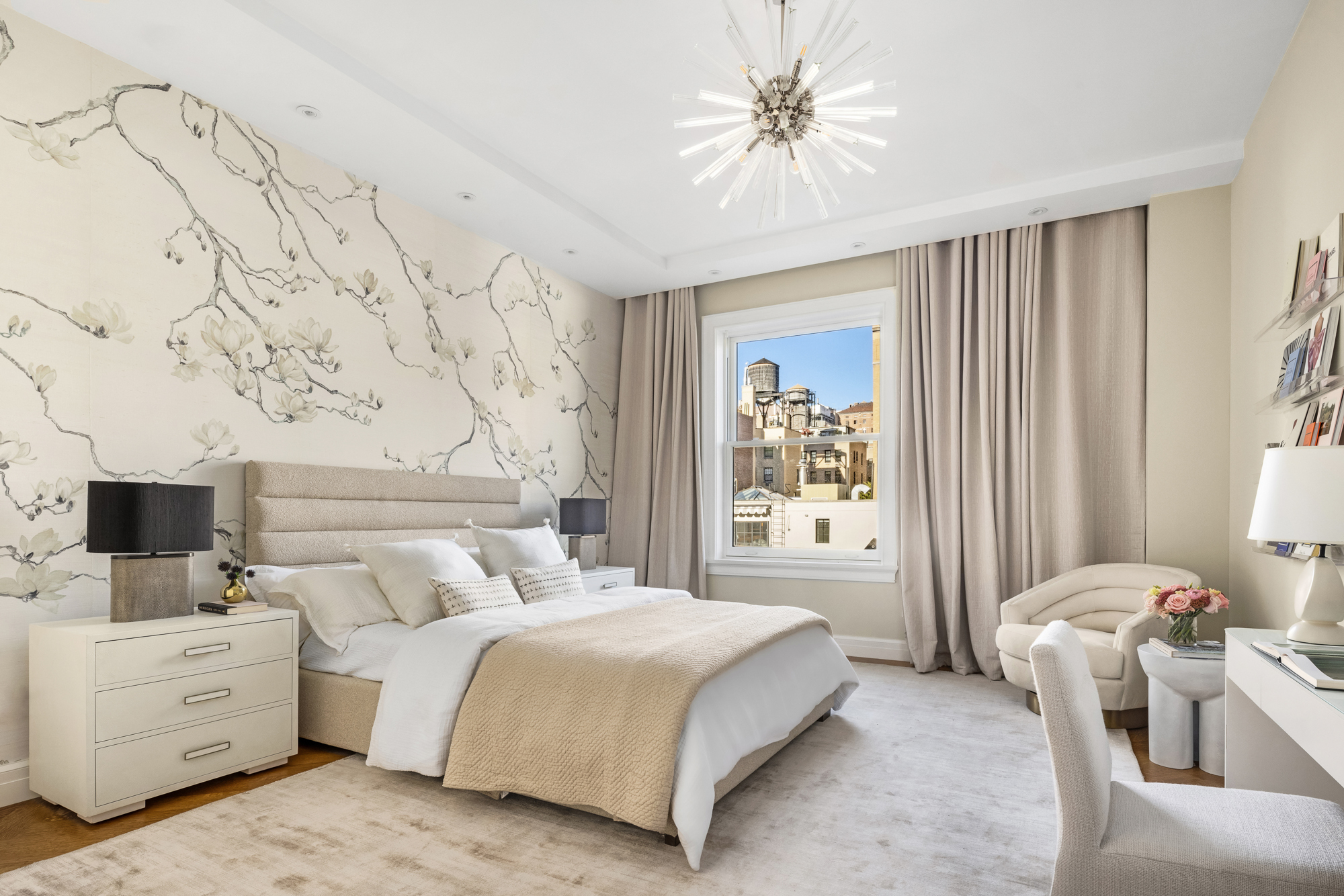 133 East 73rd Street, Unit PH Manhattan, NY 10021 - Photo 19 of 37 a bedroom with a large bed and a window