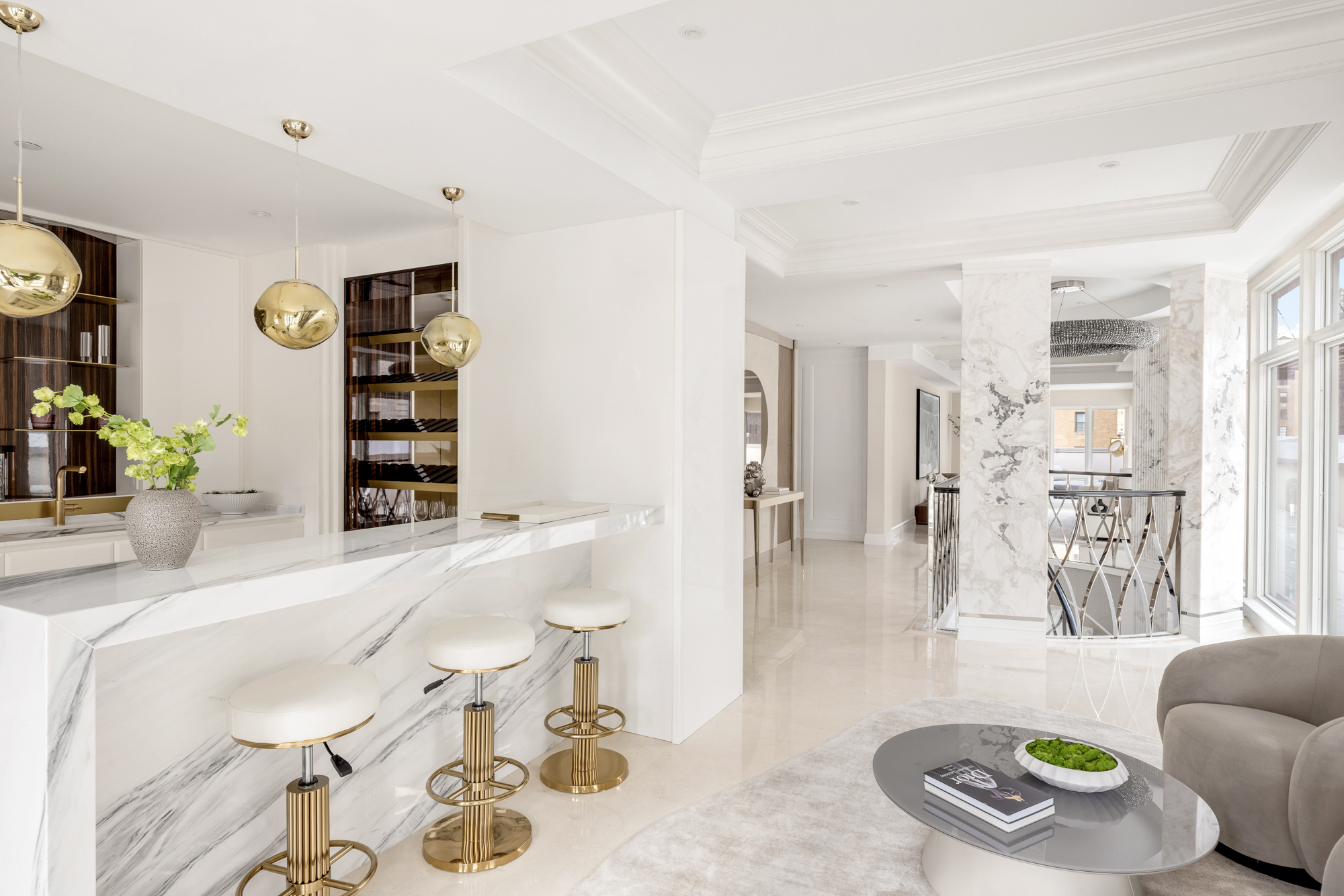 133 East 73rd Street, Unit PH Manhattan, NY 10021 - Photo 25 of 37 a living room with furniture and wooden floor