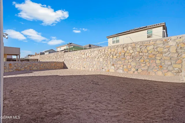 a backyard of a house