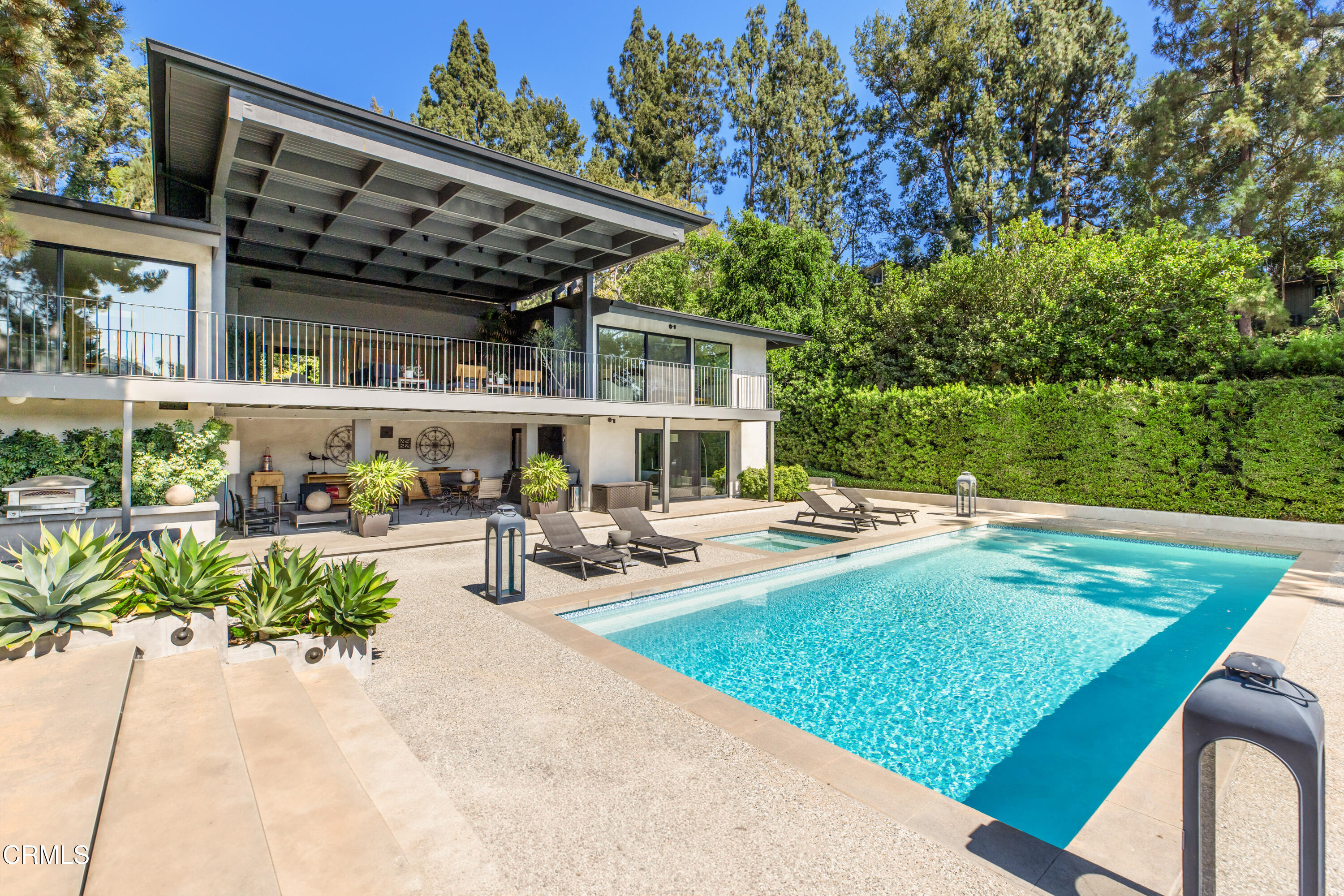 1240 Chateau Road Pasadena, CA 91105 - Photo 10 of 45 a view of a backyard with a patio and outdoor seating