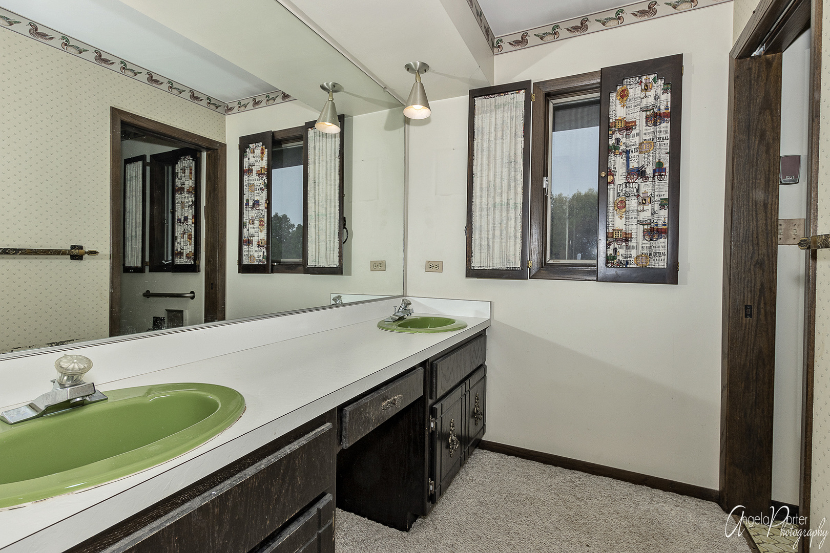 9920 Voss Road Marengo, IL 60152 - Photo 25 of 41 a bathroom with a granite countertop sink and a large mirror