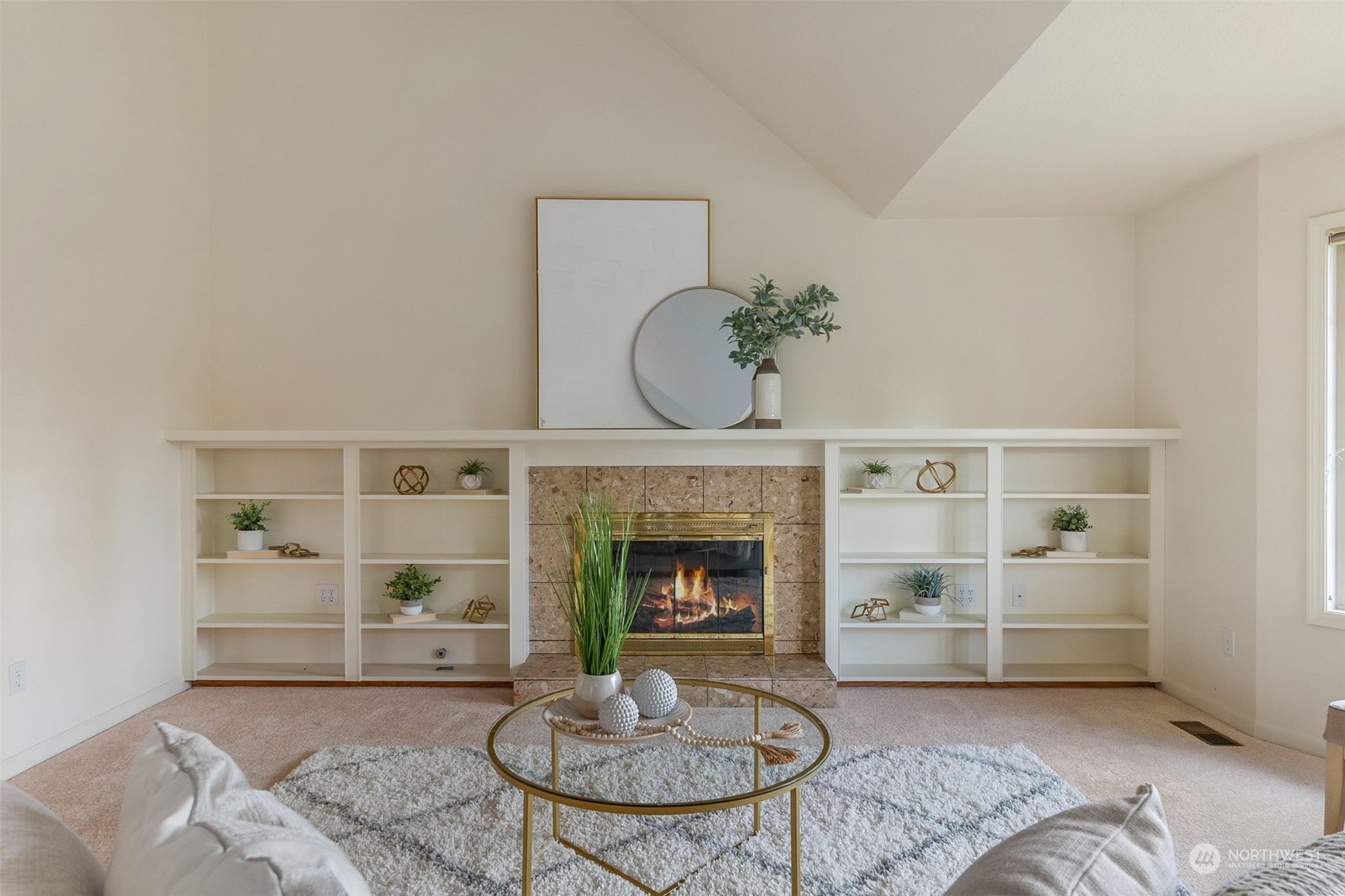 8019 68th Loop Southeast Olympia, WA 98513 - Photo 17 of 40 a living room with furniture and a fireplace