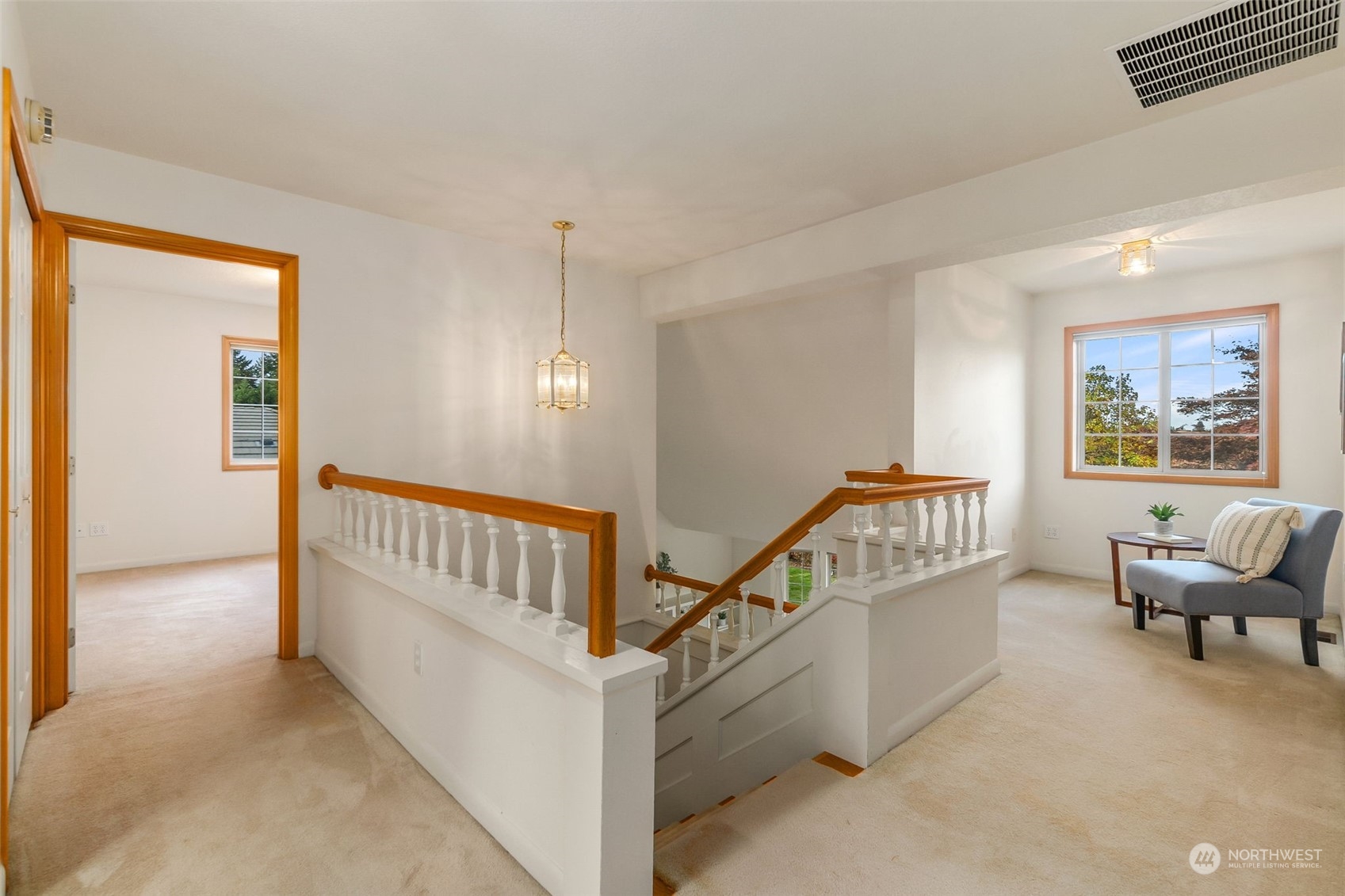 8019 68th Loop Southeast Olympia, WA 98513 - Photo 39 of 40 a view of staircase with furniture and a window