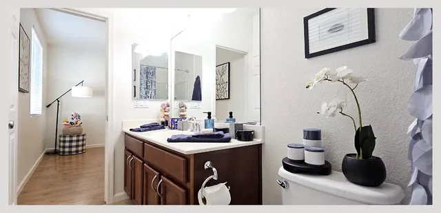 an empty room with a window