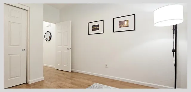 a front view of a building