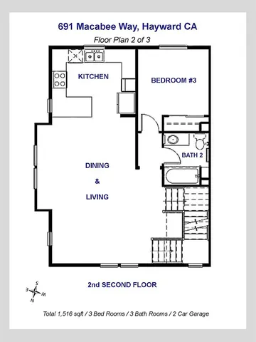 $820,000 | 691 Macabee Way, Hayward, CA 94541