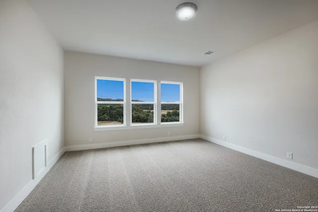 an empty room with a window