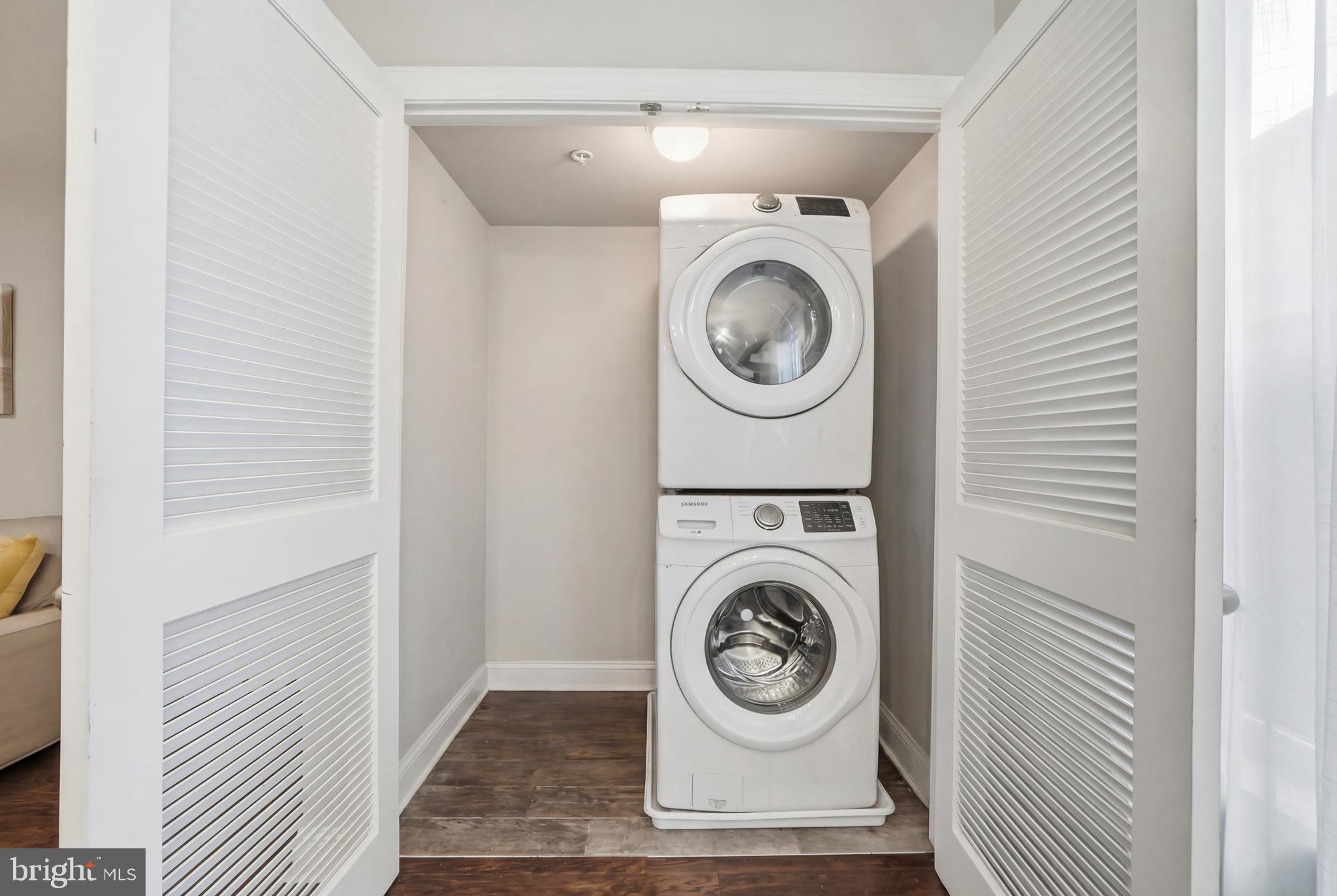 1258 Holbrook Terrace Northeast, Unit 5 Washington, DC 20002 - Photo 14 of 25 a close up view of a washer and dryer