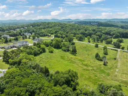 a view of a garden with a building in the background
