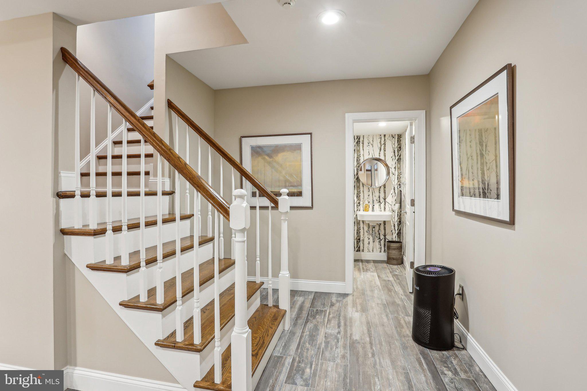 6 Stowe Drive Shamong, NJ 08088 - Photo 43 of 76 a view of staircase with wooden floor and white walls