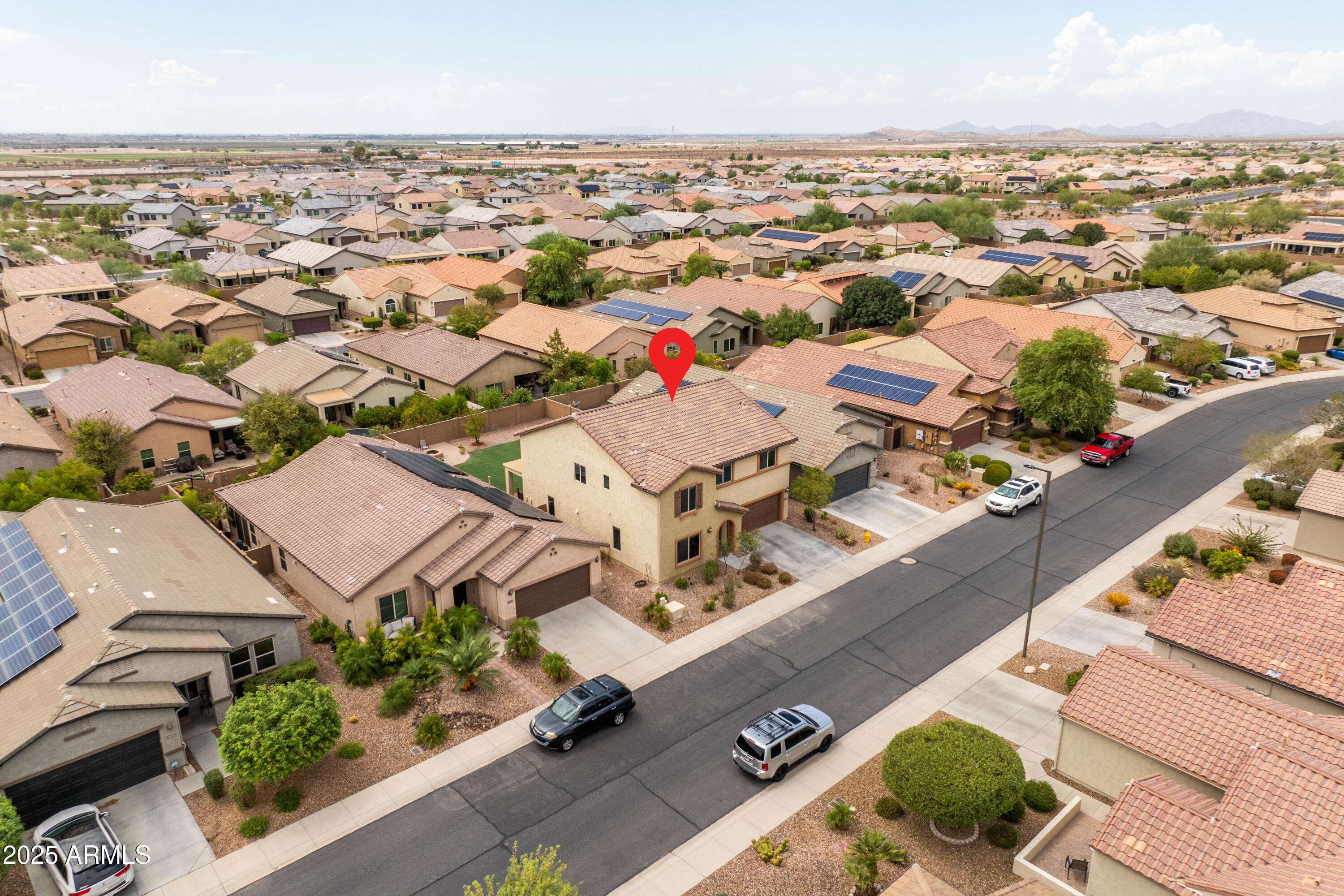 6525 West Georgetown Way Florence, AZ 85132 - Photo 56 of 82 an aerial view of residential houses with outdoor space