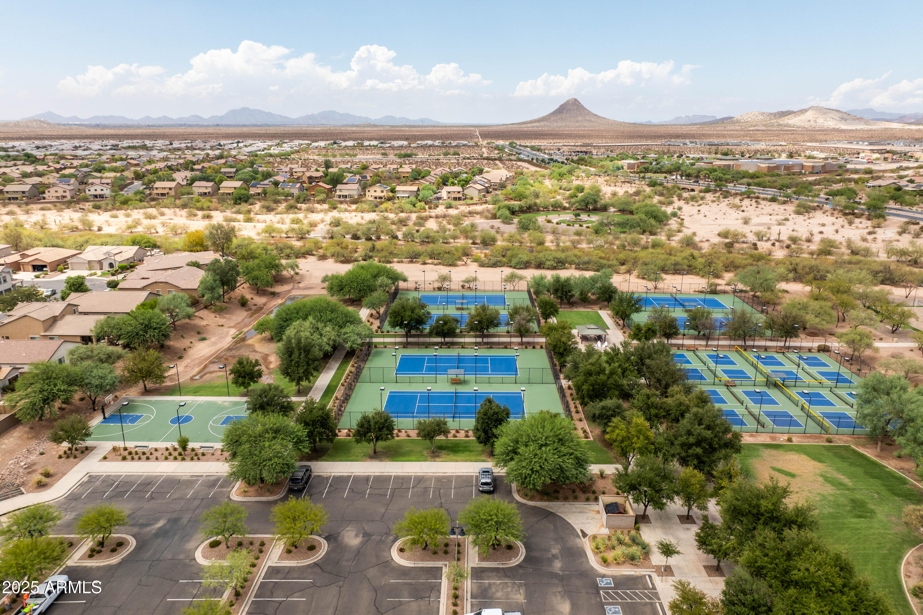 6525 West Georgetown Way Florence, AZ 85132 - Photo 73 of 82 an aerial view of residential houses with outdoor space