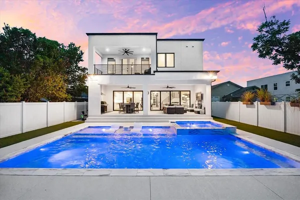 a swimming pool with yard