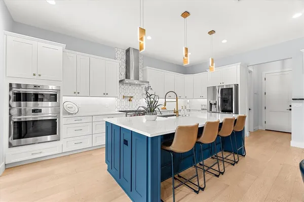 a view of a livingroom with a flat screen tv