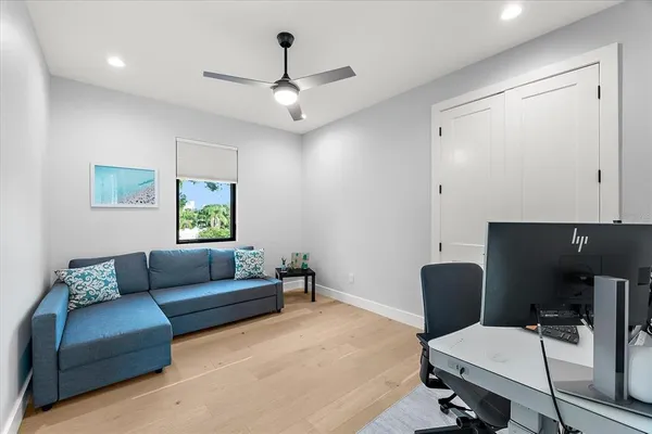 an aerial view of multiple house