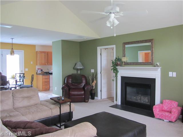 598 Bailey Road Madison, NC 27025 - Photo 3 of 6 Living Room. Living Room with fireplace, vaulted ceilings