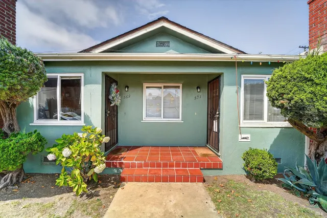 a front view of a house