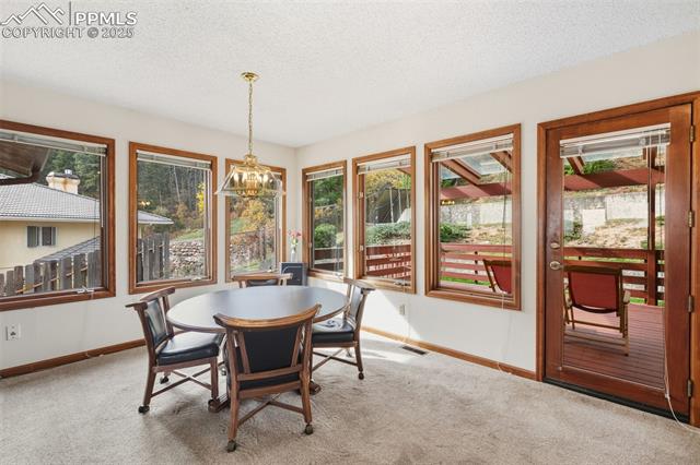 4 Pine Road Colorado Springs, CO 80906 - Photo 43 of 48 Casual dining area off kitchen in family room with walkout to large deck