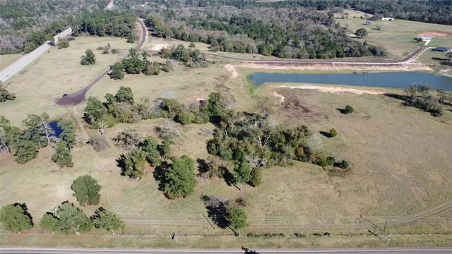a view of a lake with beach