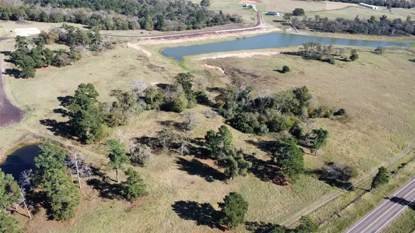 a view of a lake from a yard