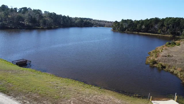 a view of a swimming pool with a yard